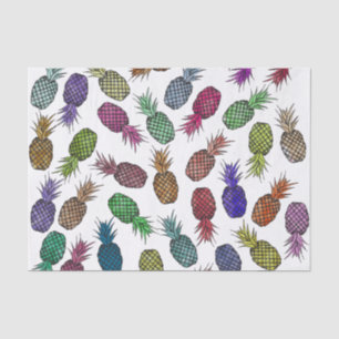 Hellfarbene tropische Ananas Seidenpapier