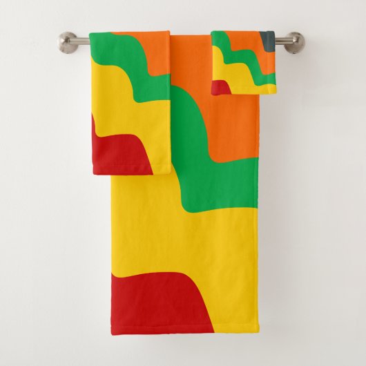 Hellfarbene Wellen des Ozeans Badhandtuch Set (Insitu)