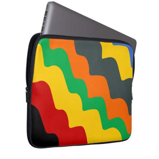 Hellfarbene Wellen des Ozeans Laptopschutzhülle (Vorne Rechts)