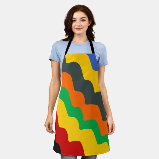 Hellfarbene Wellen des Ozeans Schürze (Getragen)