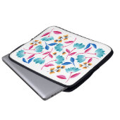 Hellfarbener, floraler Laptop-Sieb Laptopschutzhülle (Vorne Knopf)