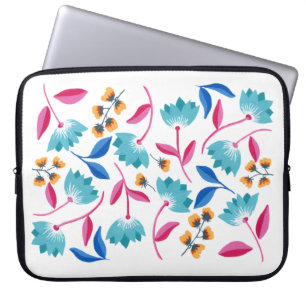 Hellfarbener, floraler Laptop-Sieb Laptopschutzhülle