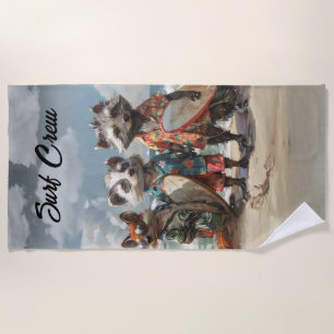 Hellfarbener Fox, Badger, Racoon Hawaiian Shirt Strandtuch