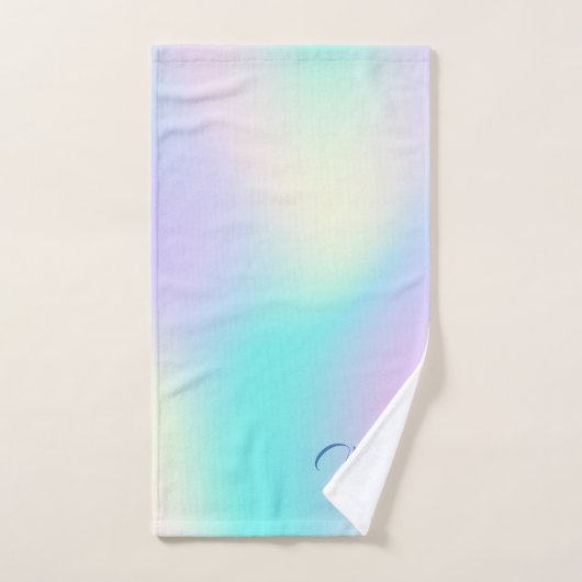 Hellfarbener holografischer Hintergrund Badhandtuch Set (Handtuch)