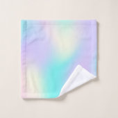 Hellfarbener holografischer Hintergrund Badhandtuch Set (Waschlappen)