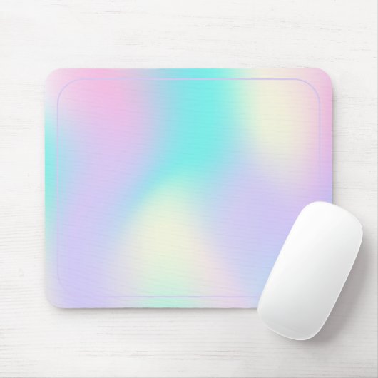 Hellfarbener holografischer Hintergrund Mousepad (Mit Mouse)