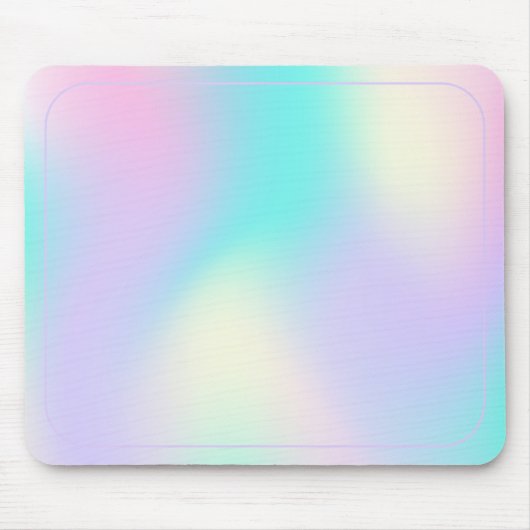 Hellfarbener holografischer Hintergrund Mousepad (Vorne)