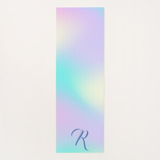 Hellfarbener holografischer Hintergrund Yogamatte (Rückseite)