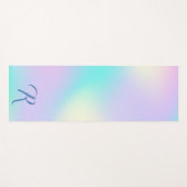 Hellfarbener holografischer Hintergrund Yogamatte (Vorderseite (Horizontal))