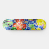 Hellfarbener Mosaikfisch Tile Koi Fischteich Skateboard (Horizontal)