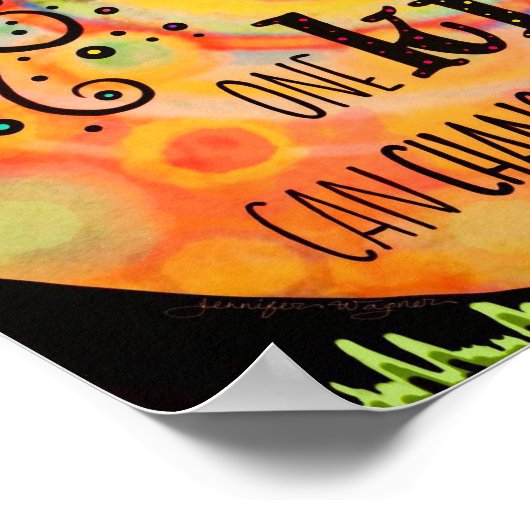 Hellfarbenes "One Kind Day" Poster (Ecke)