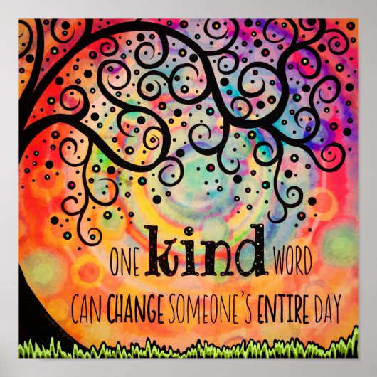 Hellfarbenes "One Kind Day" Poster (Vorne)