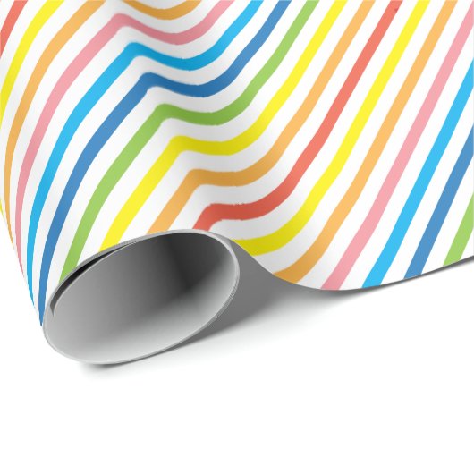 Hellfarbig gestreift geschenkpapier (Rolleneckpunkt)