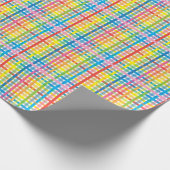 Hellfarbig Kariert Geschenkpapier (Ecke)