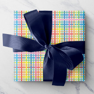 Hellfarbig Kariert Geschenkpapier