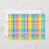 Hellfarbig Kariert Personalisiert Dankeschön Anmer Dankeskarte (Rückseite)