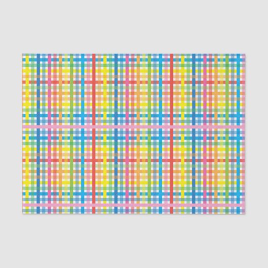 Hellfarbig Kariert Seidenpapier (Vorderseite)