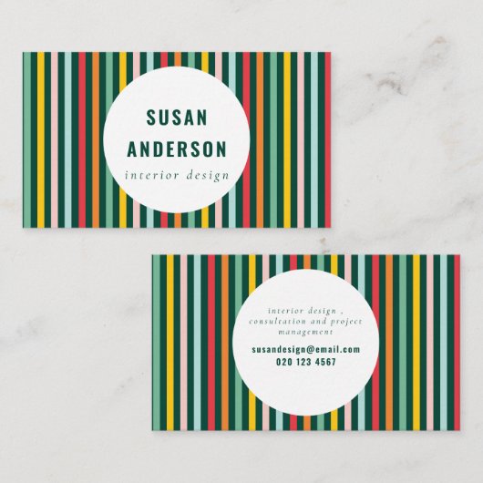 Hellfarbig modern visitenkarte (Vorne/Hinten)