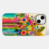 Hellfarbig Moderne Blume Case-Mate iPhone Hülle (Rückseite (Horizontal))