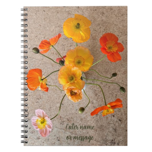 Hellfarbige Birthday Poppy Notizblock (Vorderseite)