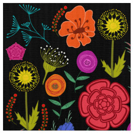 Hellfarbige Blume auf schwarz Stoff