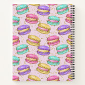 Hellfarbige französische Macarons Imitate Glitzer  Notizblock (Rückseite)