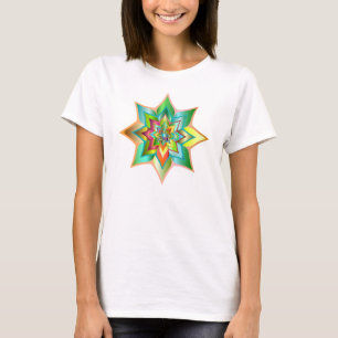 Hellfarbige grüne Blume T-Shirt