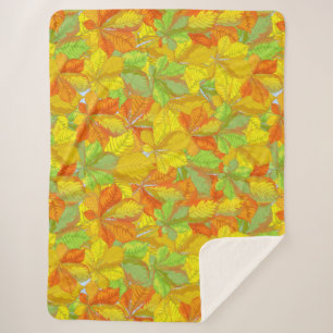 Hellfarbige Herbstlaube Sherpadecke