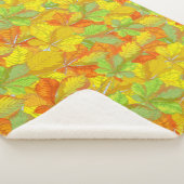 Hellfarbige Herbstlaube Sherpadecke (3/4)