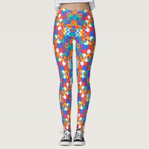 Hellfarbige Leggings zeigen ein abstraktes