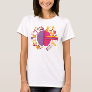 Hellfarbige Links-Rechts-Gehirn-T-Shirt T-Shirt