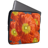 Hellfarbige Orange Mandarine Mohnblume Blume Laptopschutzhülle (Vorne Rechts)