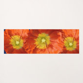 Hellfarbige Orange Mandarine Mohnblume Blume Yogamatte (Rückseite (Horizontal))