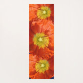 Hellfarbige Orange Mandarine Mohnblume Blume Yogamatte (Rückseite)