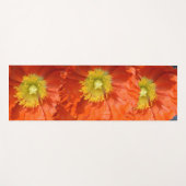 Hellfarbige Orange Mandarine Mohnblume Blume Yogamatte (Vorderseite (Horizontal))