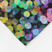 Hellfarbige Regenbogen-Confetti-Punkte Fleecedecke (Ecke)