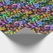 Hellfarbige Regenbogen-Confetti-Punkte Geschenkpapier (Ecke)