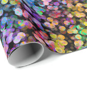 Hellfarbige Regenbogen-Confetti-Punkte Geschenkpapier (Rolleneckpunkt)