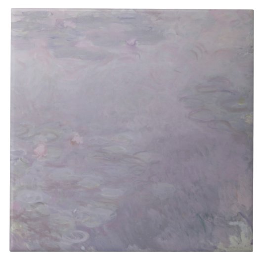 Hellfarbige Wasserlilien Claudes Monet | Fliese (Vorderseite)