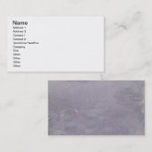 Hellfarbige Wasserlilien Claudes Monet | Visitenkarte (Vorne/Hinten)