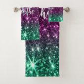 Hellfarbiger Glitzer Badhandtuch Set (Insitu)