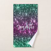 Hellfarbiger Glitzer Badhandtuch Set (Handtuch)