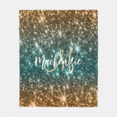 Hellfarbiger Glitzer Fleecedecke (Vorderseite)