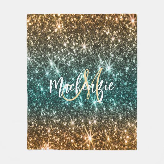 Hellfarbiger Glitzer Fleecedecke (Vorderseite)