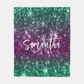 Hellfarbiger Glitzer Fleecedecke (Vorderseite)