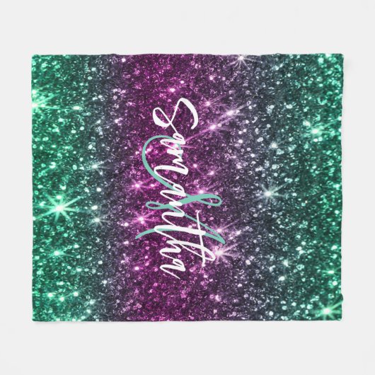 Hellfarbiger Glitzer Fleecedecke (Vorderseite (Horizontal))