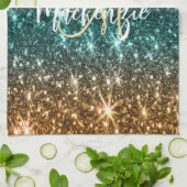 Hellfarbiger Glitzer Geschirrtuch (Gefaltet)