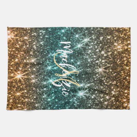 Hellfarbiger Glitzer Geschirrtuch (Horizontal)