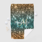 Hellfarbiger Glitzer Golfhandtuch (Insitu)