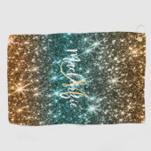 Hellfarbiger Glitzer Golfhandtuch (Horizontal)